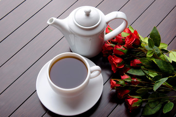 Cup of tea in catering concept