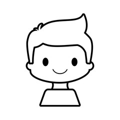 happy boy character avatar vector illustration design