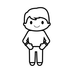 happy boy character avatar vector illustration design