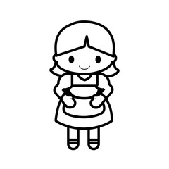 happy girl character avatar vector illustration design