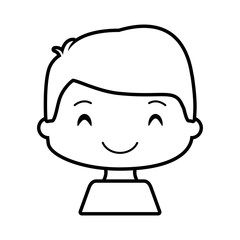 happy boy character avatar vector illustration design