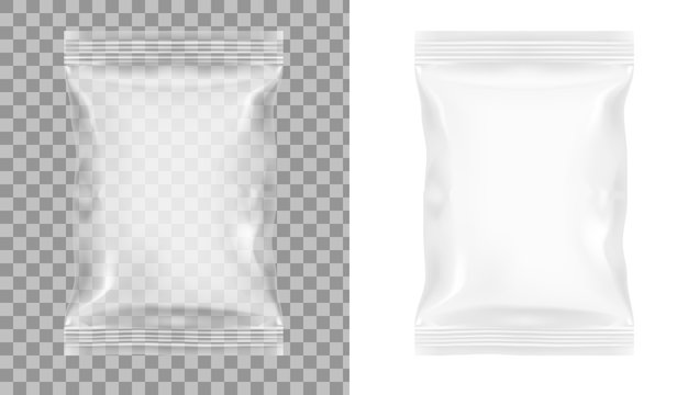 Transparent Packaging For Snacks, Chips, Sugar, Spices, Or Other Food