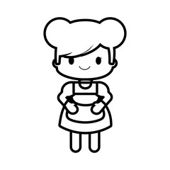 happy girl character avatar vector illustration design