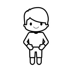 happy boy character avatar vector illustration design