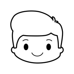 happy boy character avatar vector illustration design