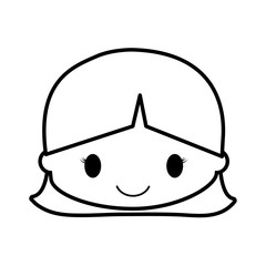 Fototapeta premium happy girl character avatar vector illustration design