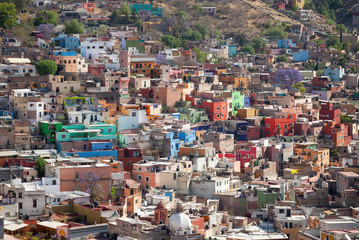 Colorful Buildings of Guanajuato City in Mexico