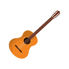 acoustic guitar isolated icon vector illustration design