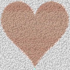 Bubble balls heart symbol texture background