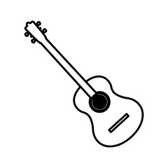 acoustic guitar isolated icon vector illustration design