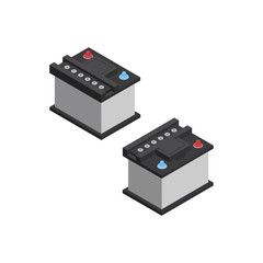 car battery Isolated Isometric Vector Illustration