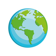world planet earth isolated icon vector illustration design