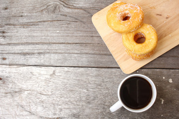 Donut with coffee cup