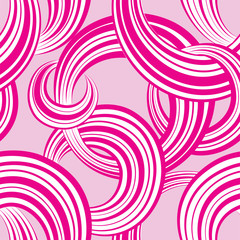 Abstract striped circle seamless pattern. Bubble ornamental background