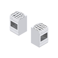 Obraz premium gas stove Isolated Isometric Vector Illustration