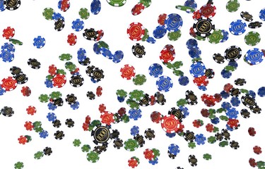 Casino Chips in the Air