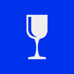 wineglass icon stock vector illustration flat design