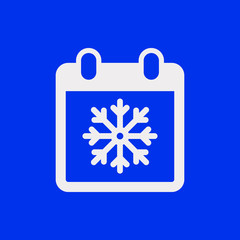 winter calendar icon stock vector illustration flat design