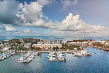 Fototapeta na wymiar port in bermuda island