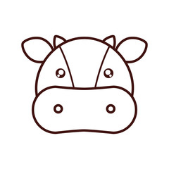 cute cow kawaii style vector illustration design