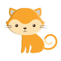 cute cat kawaii style vector illustration design