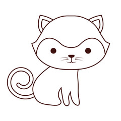 Obraz na płótnie Canvas cute cat kawaii style vector illustration design
