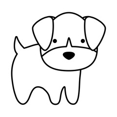 cute dog kawaii style vector illustration design