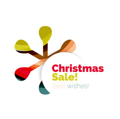 Abstract geometric Christmas banner