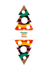Abstract geometric Christmas banner