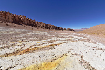 Yellow rock formations