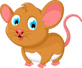 funny fat mouse cartoon posing