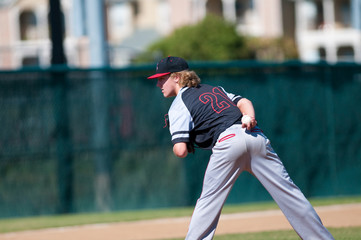 High school baseball pitcher © tammykayphoto