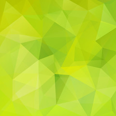 Plakat Geometric pattern, polygon triangles vector background in green tones. Illustration pattern