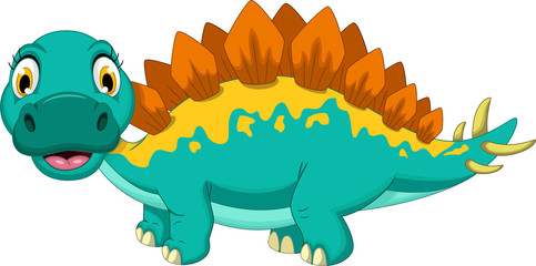 Fototapeta premium cute stegosaurus cartoon posing