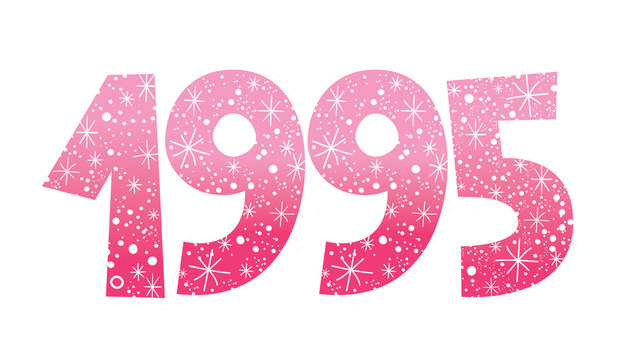 year 1995 decorative celebratory number