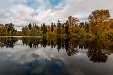 Lake fall reflection