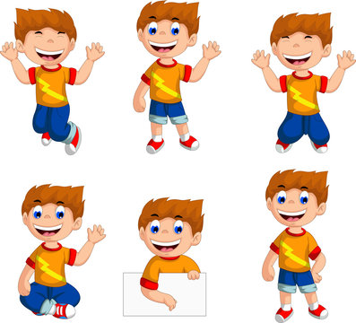 expression of boy cartoon collection