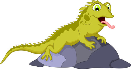 Obraz premium cute chameleon cartoon