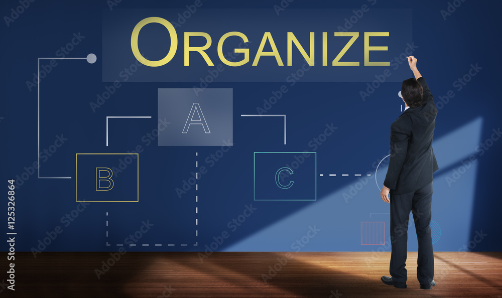 Poster business analytics workflow process project concept