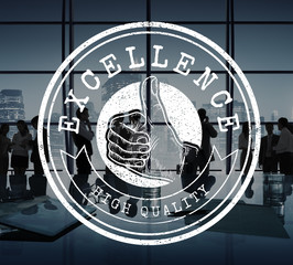 Thumbsup Excellent Best Quality Approval Graphic Concept