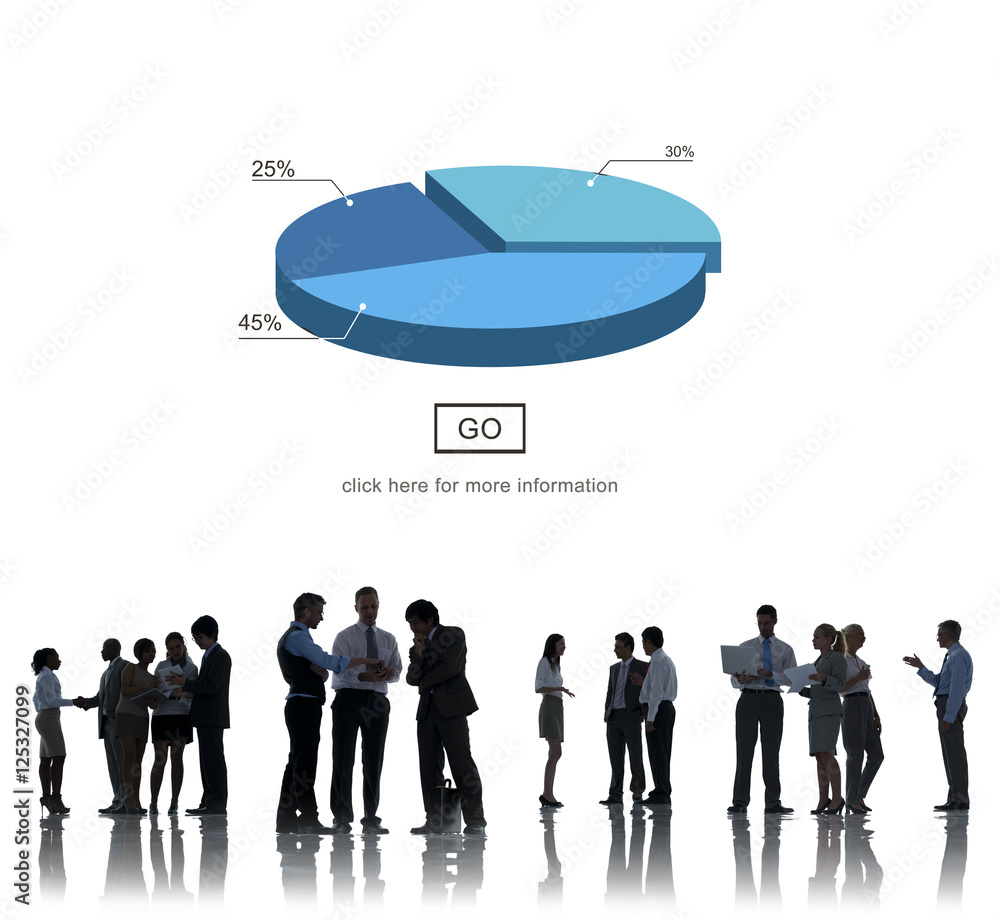 Poster pie graph analysis statistics report concept