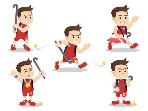 Field Hockey Player Set