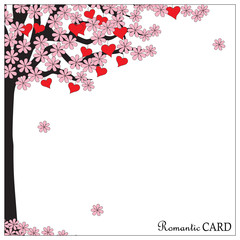 romantic card tree of love