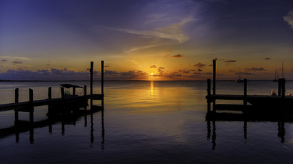 Fototapeta na wymiar Florida Key West by the Dock Landscape