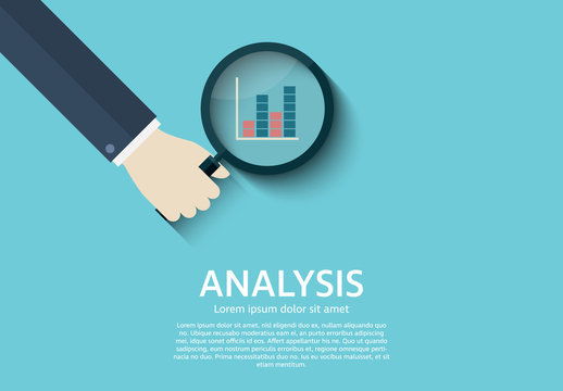 Magnifying Glass and Chart Illustration