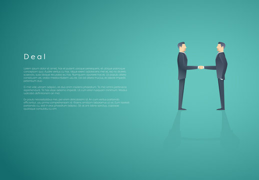 Businessmen Shaking Hands Infographic