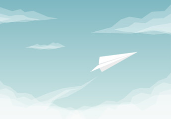 Paper Plane Flying Illustration