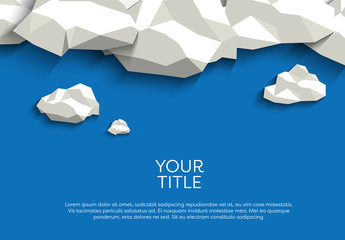 Polygonal Clouds Above Text Illustration