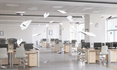 Modern office design . Mixed media