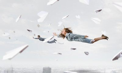 When tired of monotonous work . Mixed media